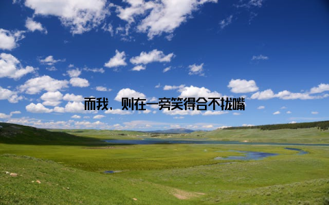 而我, 则在一旁笑得合不拢嘴