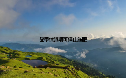 冬季休眠期可停止施肥