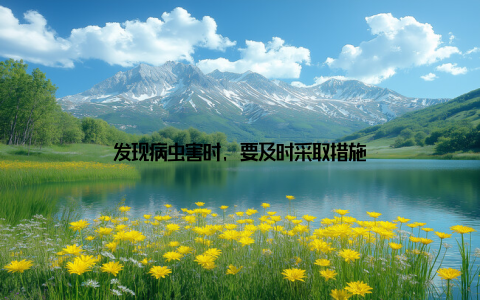 发现病虫害时, 要及时采取措施