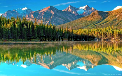 第一个要说的技巧, 就是选对植物