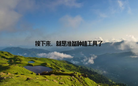 接下来, 就是准备种植工具了