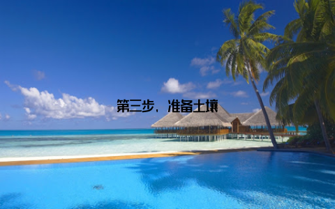 第三步, 准备土壤