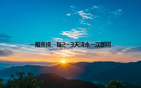 一般来说, 每2-3天浇水一次即可