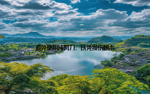 避免使用钝剪刀, 以免损伤树木