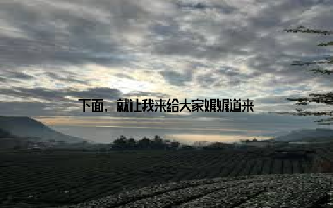 下面, 就让我来给大家娓娓道来