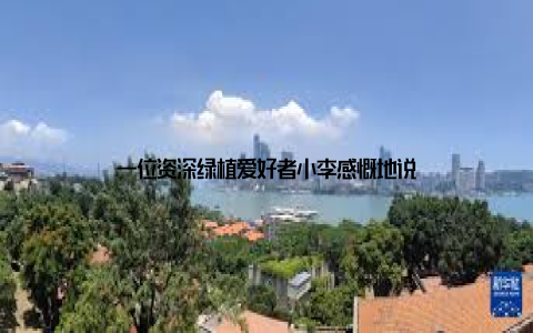 一位资深绿植爱好者小李感慨地说