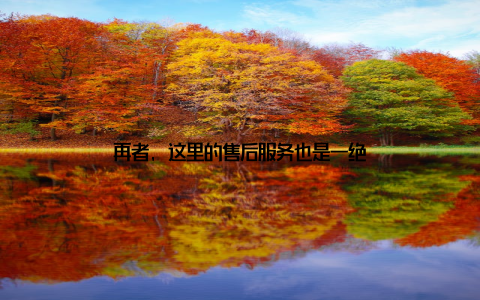 再者, 这里的售后服务也是一绝