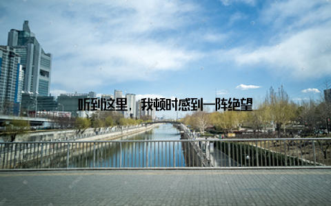 听到这里, 我顿时感到一阵绝望